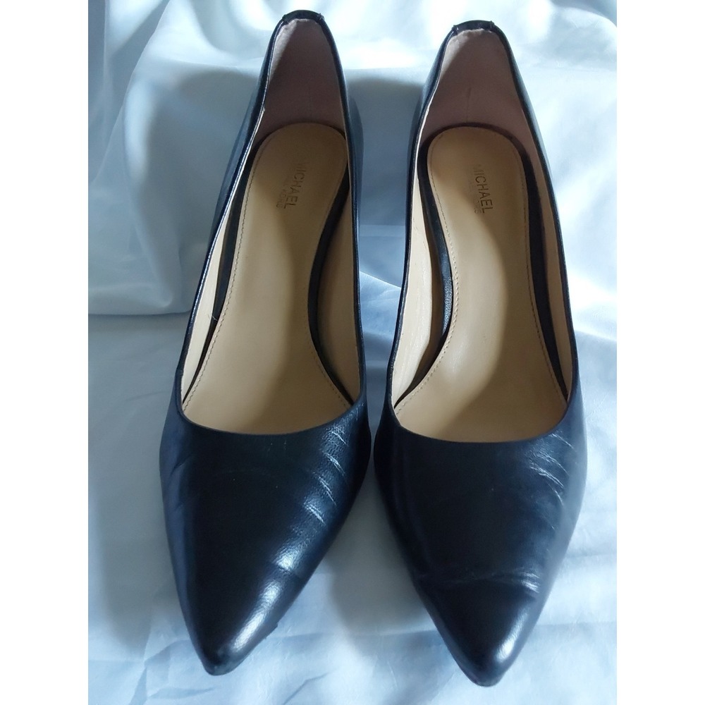 Michael Kors Women's Black Leather‎ Pointed Toe Pumps Sz 8.5M - Picture 3 of 9